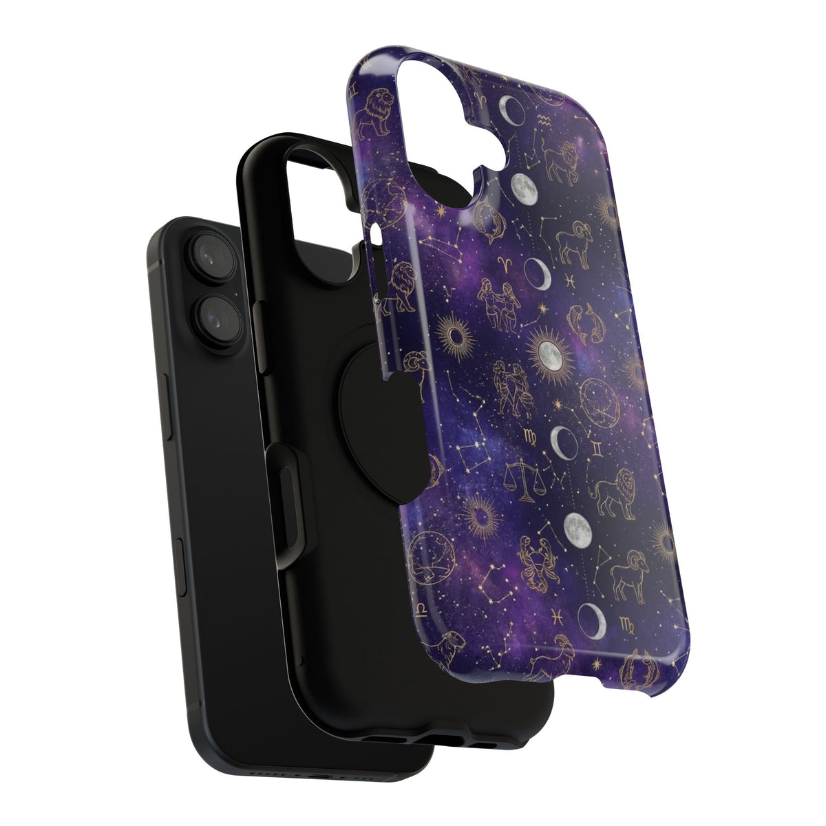 Zodiac Constellation & Moon Phases - Impact-Resistant Phone Case
