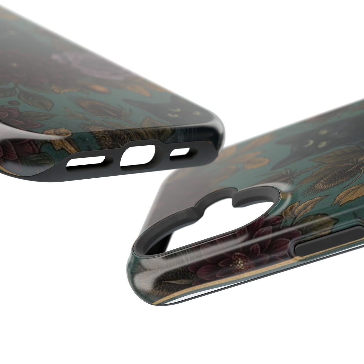 Botanical Black Cat - Impact Resistant Phone Case