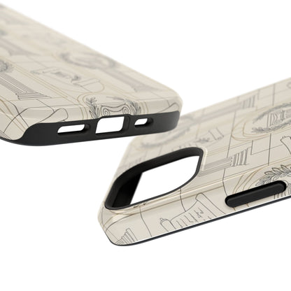 Vintage Column & Laurel Pattern Phone Case