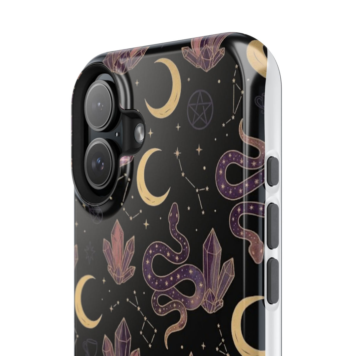 Mystic Moon & Crystal Phone Case — Impact-Resistant Protective Cover