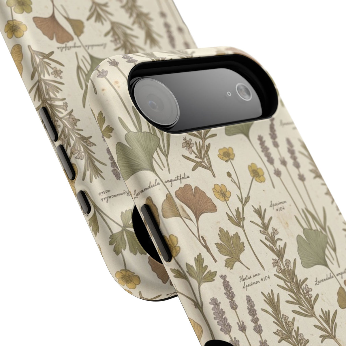 Vintage Herb Floral Pattern - Impact Resistant Phone Case
