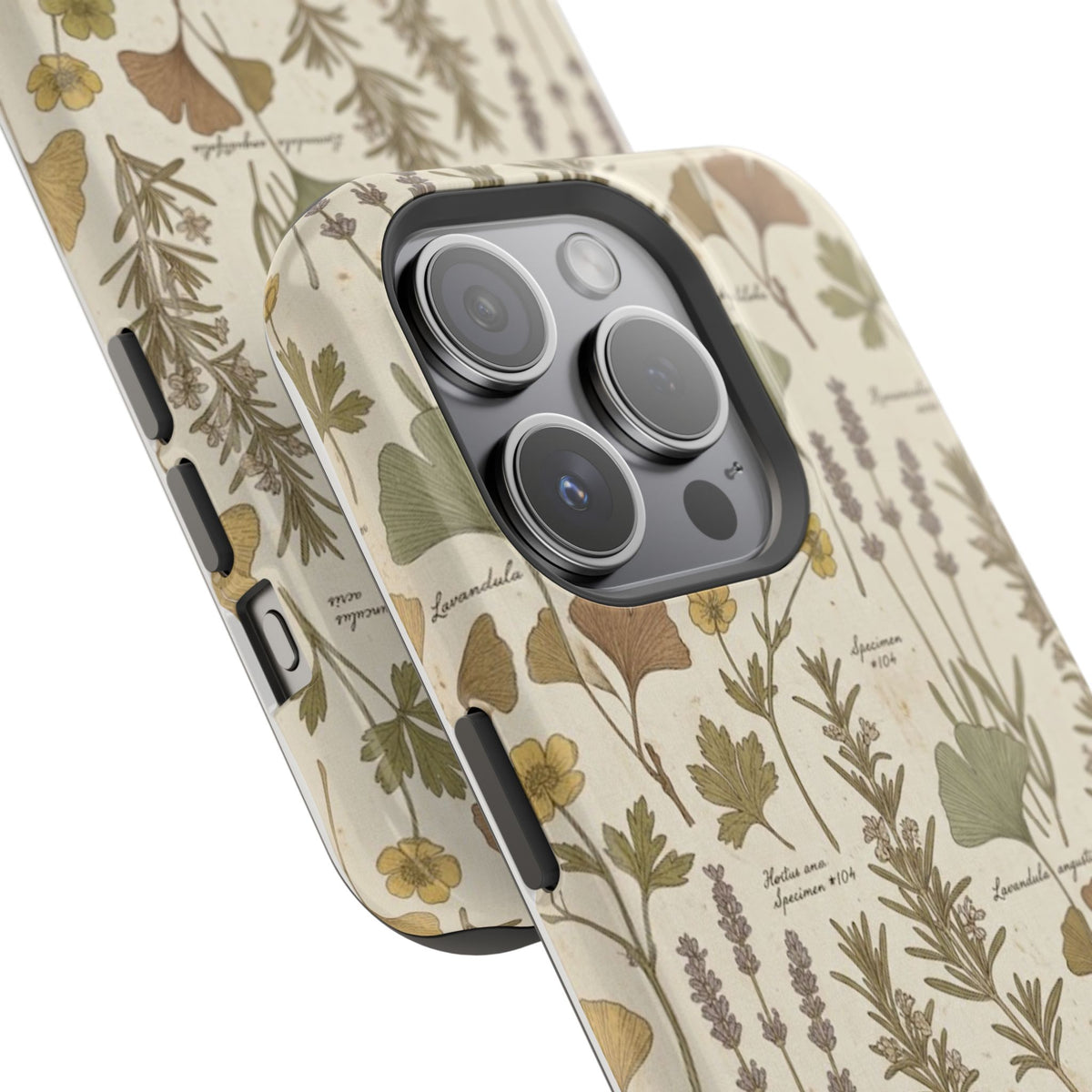 Vintage Herb Floral Pattern - Impact Resistant Phone Case