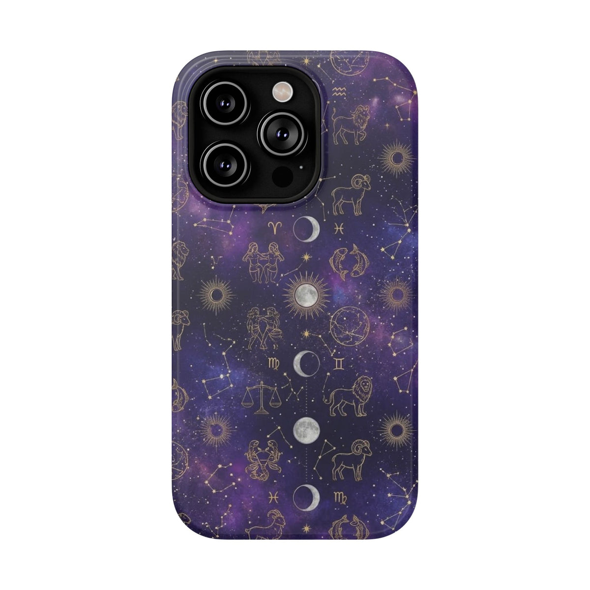 Zodiac Constellation & Moon Phases - Impact-Resistant Phone Case