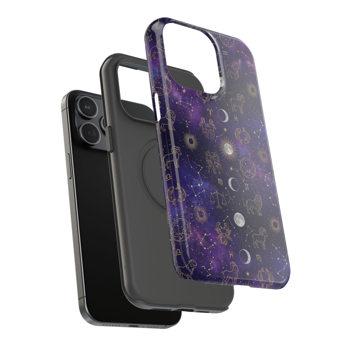 Zodiac Constellation & Moon Phases - Impact-Resistant Phone Case