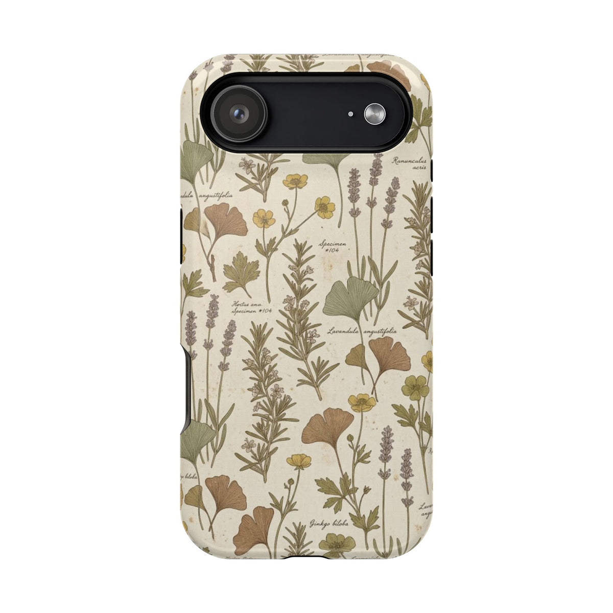 Vintage Herb Floral Pattern - Impact Resistant Phone Case