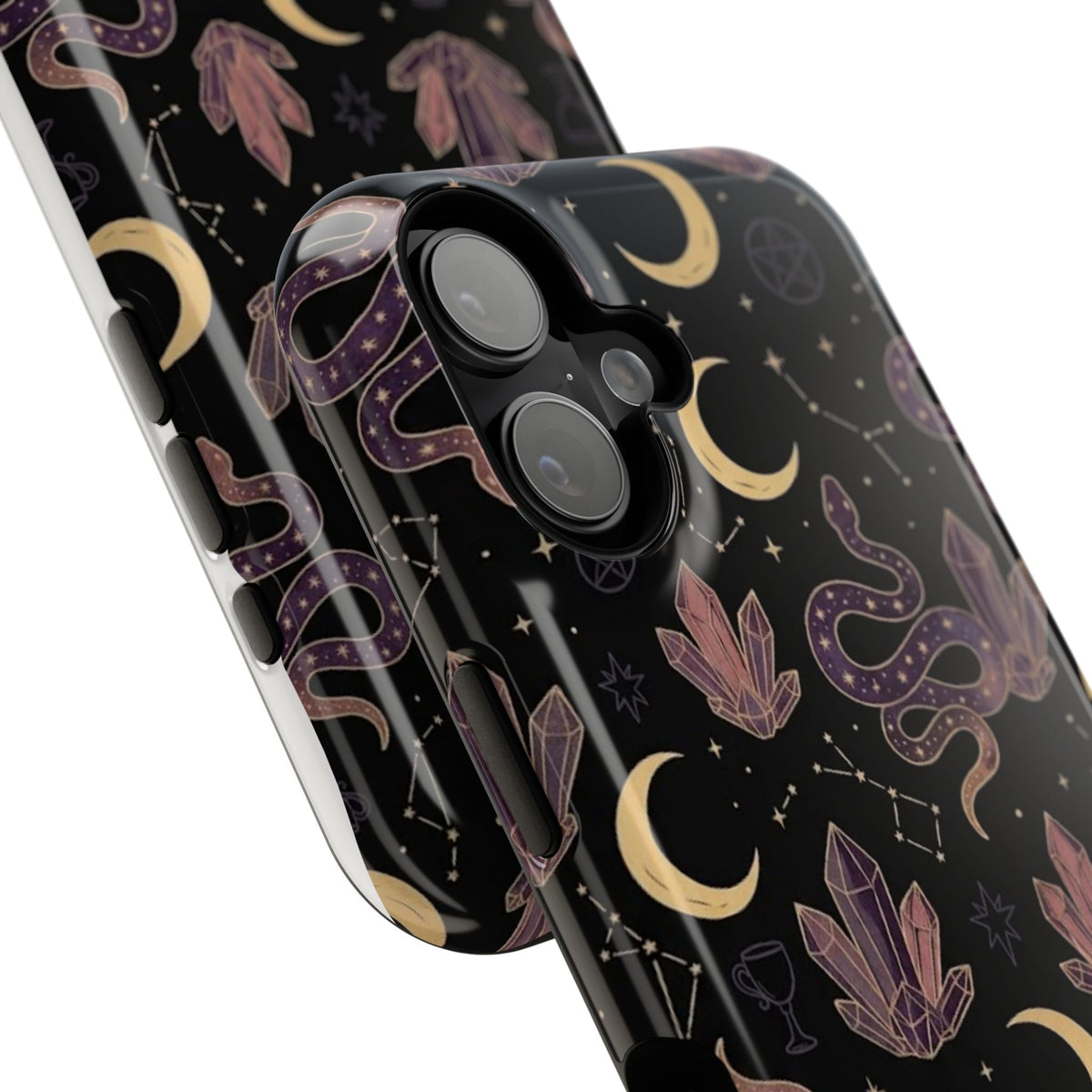 Mystic Moon & Crystal Phone Case — Impact-Resistant Protective Cover
