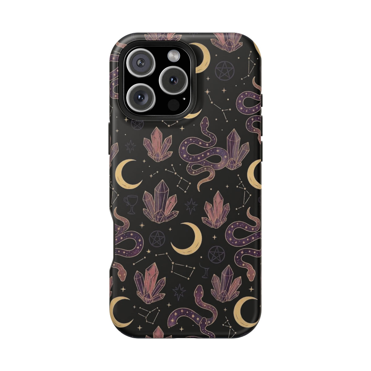 Mystic Moon & Crystal Phone Case — Impact-Resistant Protective Cover