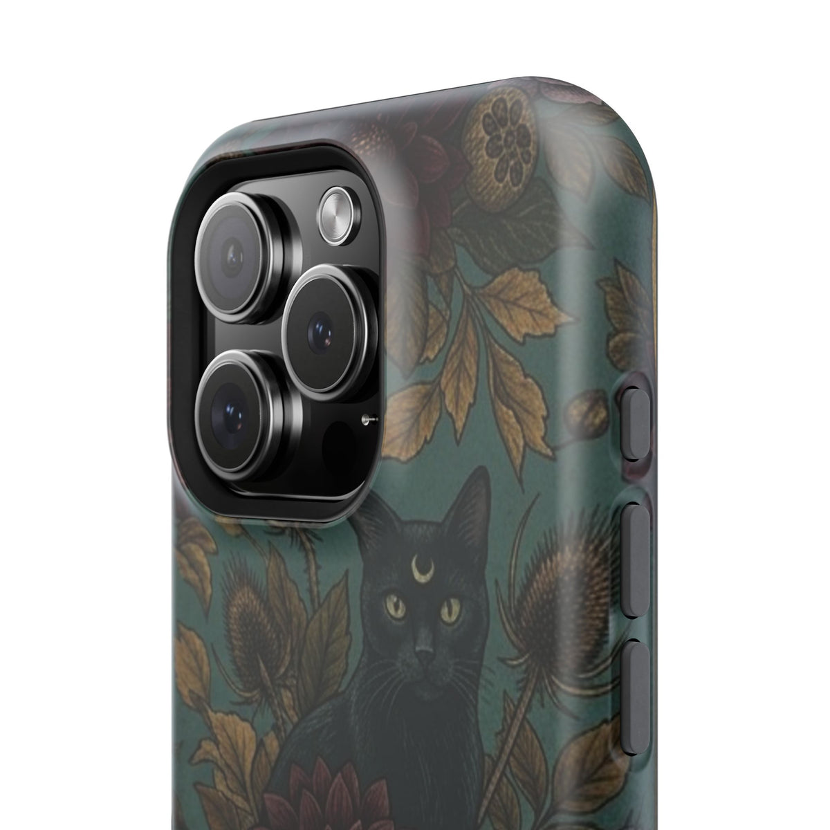Botanical Black Cat - Impact Resistant Phone Case