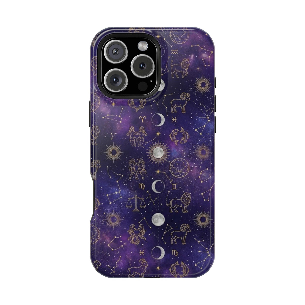 Zodiac Constellation & Moon Phases - Impact-Resistant Phone Case