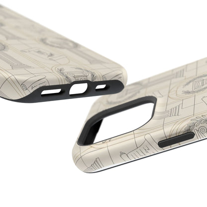Vintage Column & Laurel Pattern Phone Case