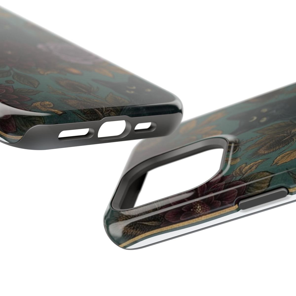 Botanical Black Cat - Impact Resistant Phone Case