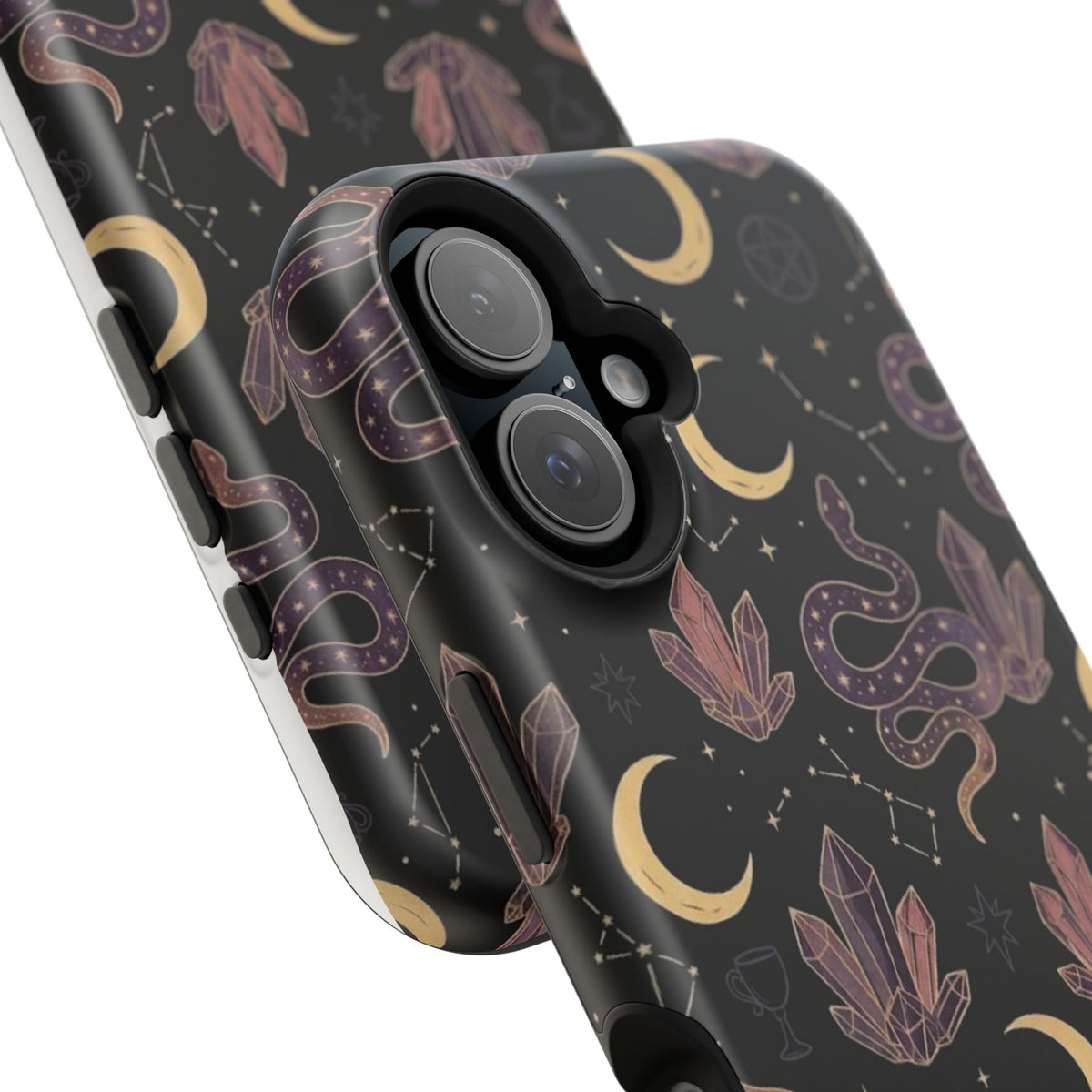 Mystic Moon & Crystal Phone Case — Impact-Resistant Protective Cover