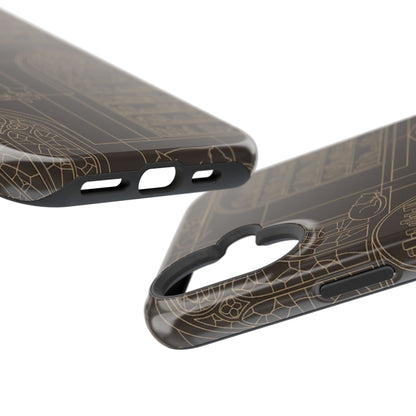 Cat Library Bookshelf Phone Case