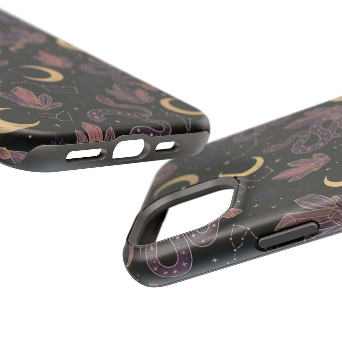 Mystic Moon & Crystal Phone Case — Impact-Resistant Protective Cover