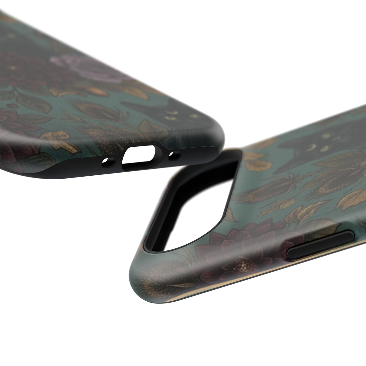 Botanical Black Cat - Impact Resistant Phone Case