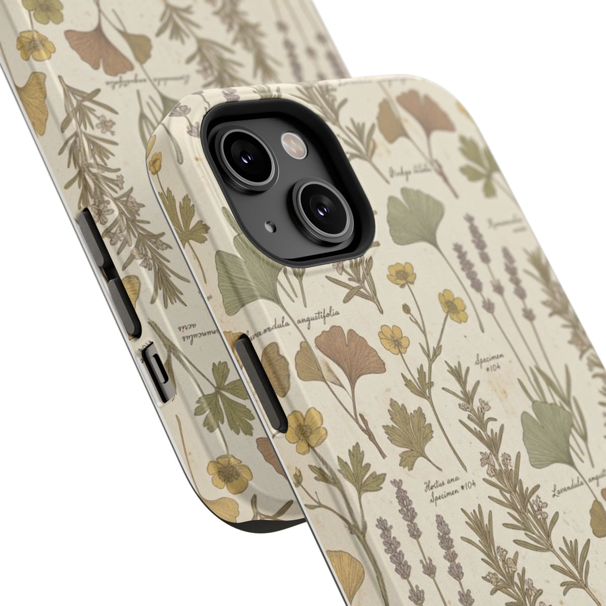 Vintage Herb Floral Pattern - Impact Resistant Phone Case