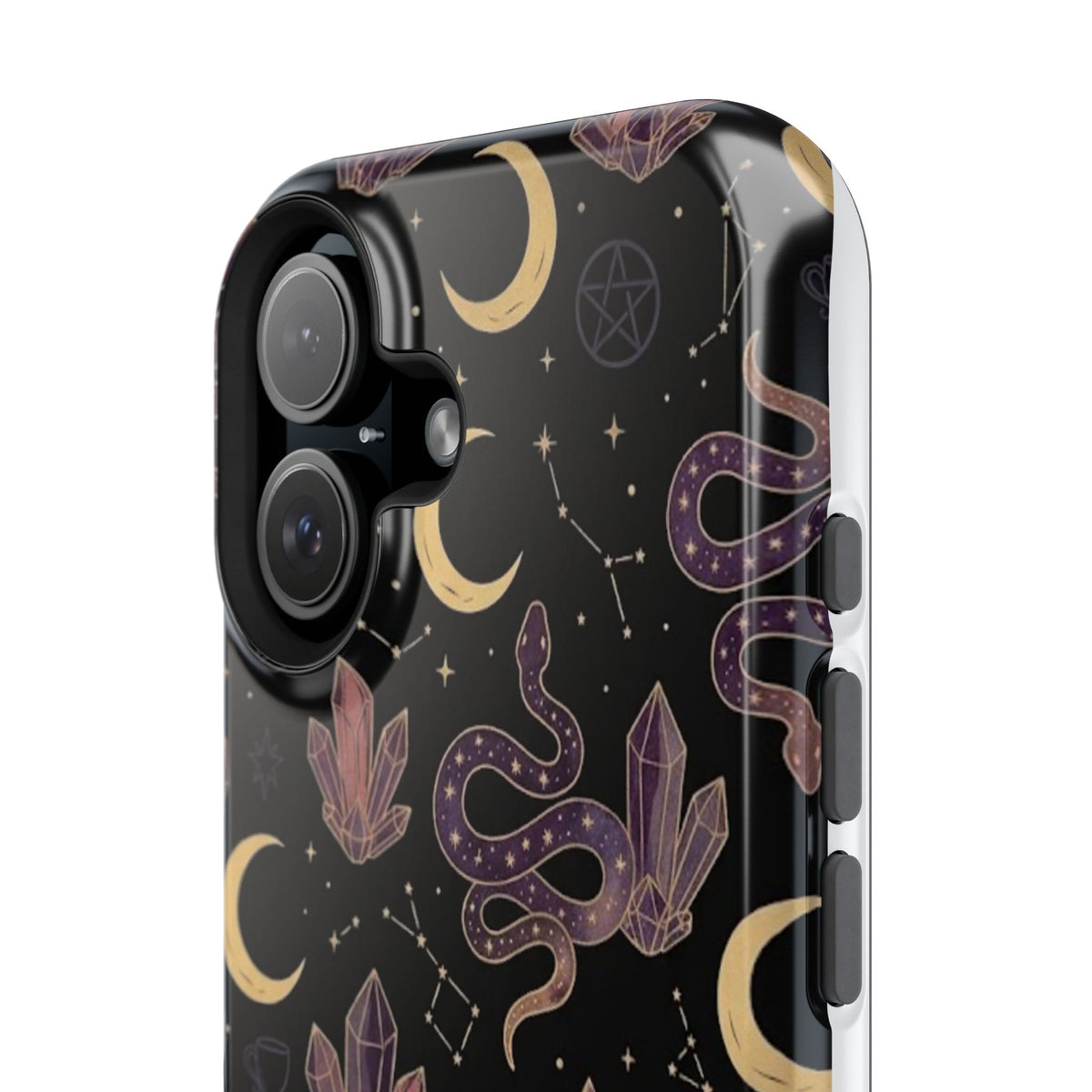 Mystic Moon & Crystal Phone Case — Impact-Resistant Protective Cover