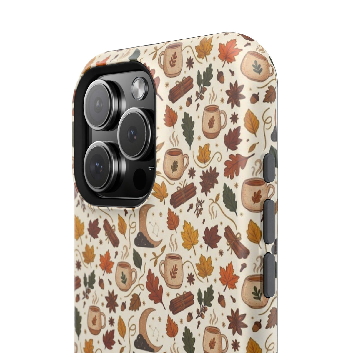 Autumn Woodland Phone Case — Fall Leaves & Fox Pattern Impact-Resistant Case