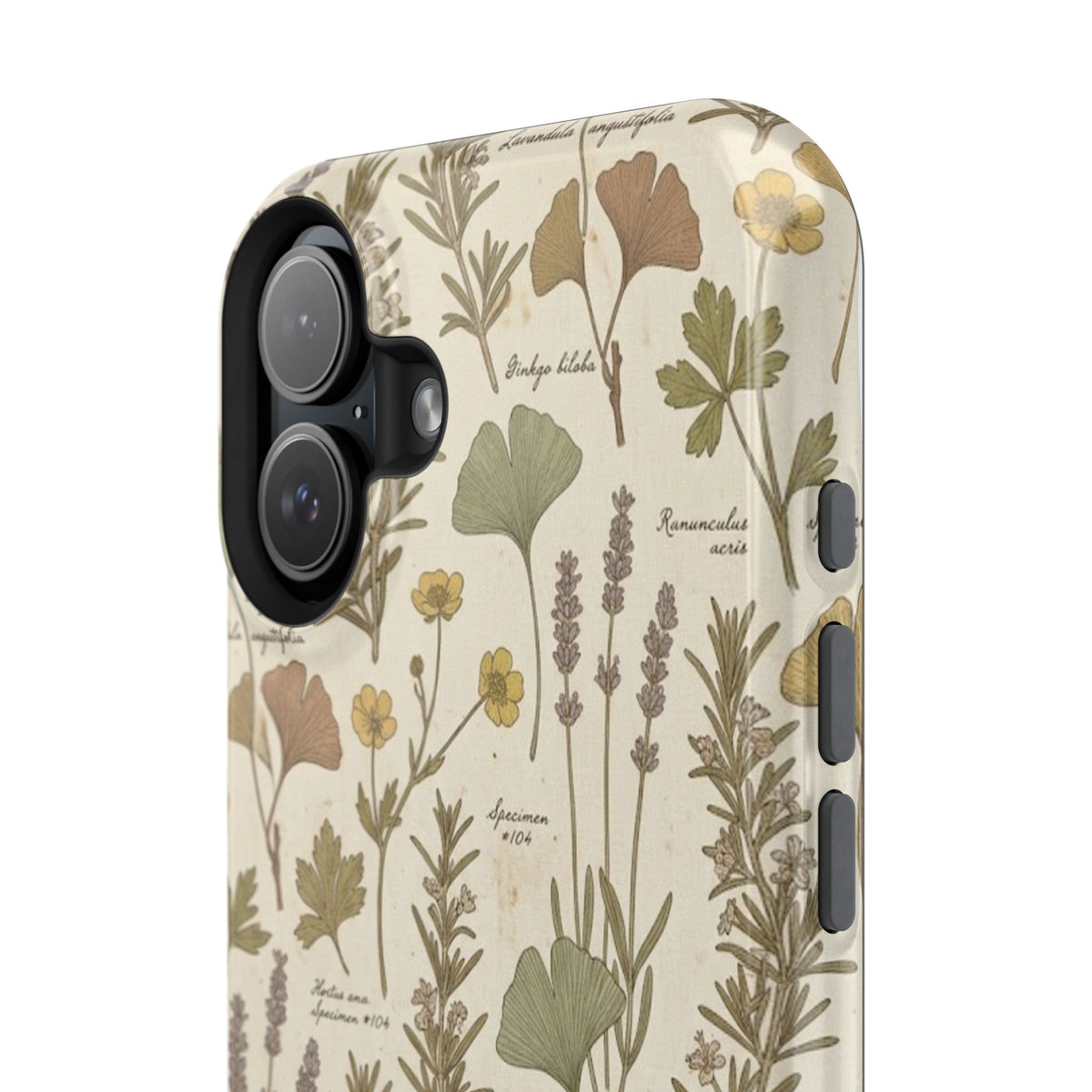 Vintage Herb Floral Pattern - Impact Resistant Phone Case