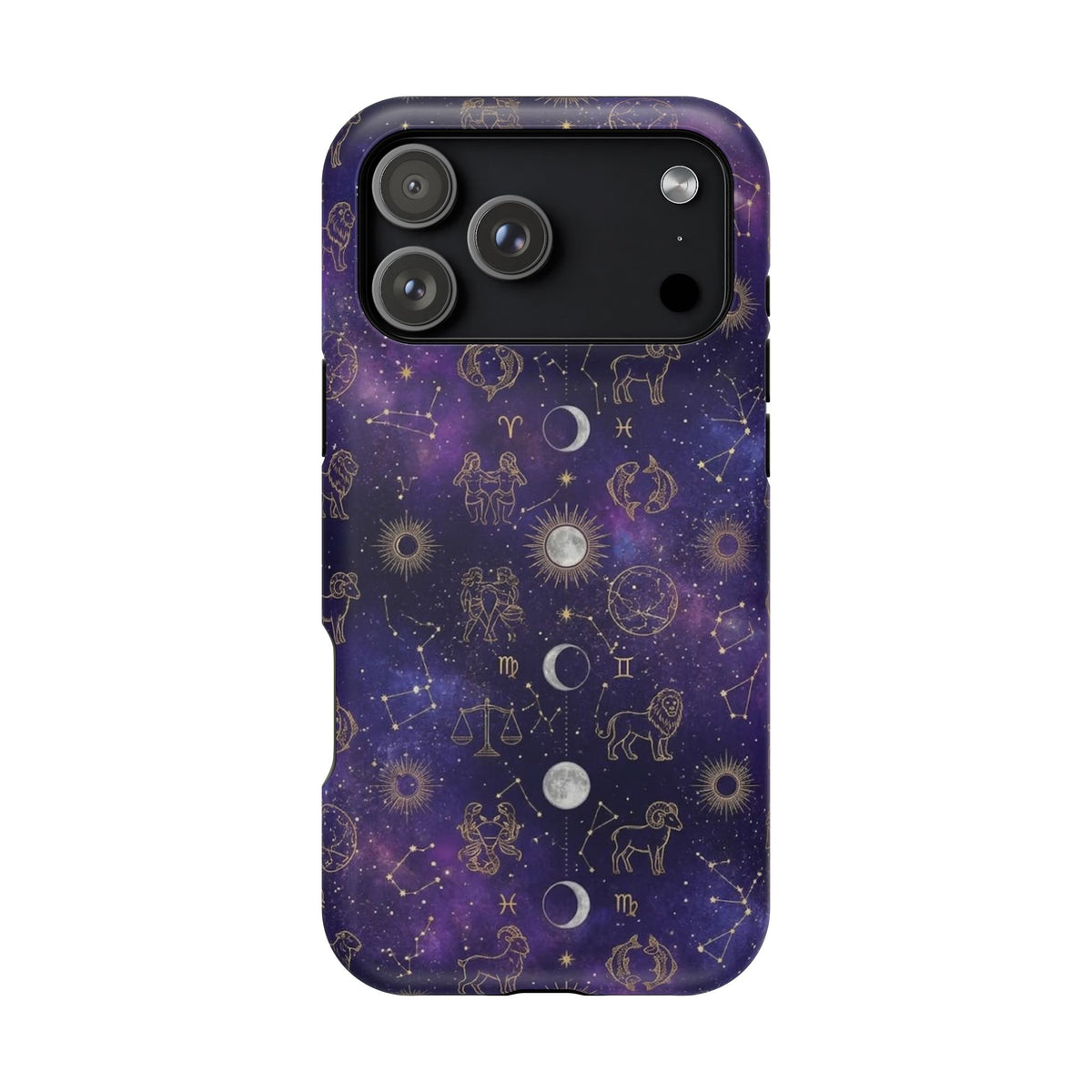 Zodiac Constellation & Moon Phases - Impact-Resistant Phone Case