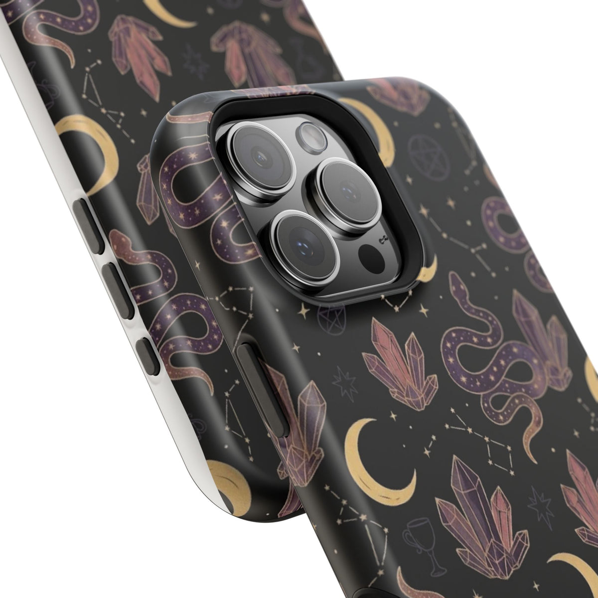 Mystic Moon & Crystal Phone Case — Impact-Resistant Protective Cover