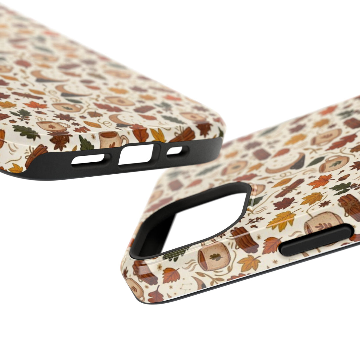 Autumn Woodland Phone Case — Fall Leaves & Fox Pattern Impact-Resistant Case
