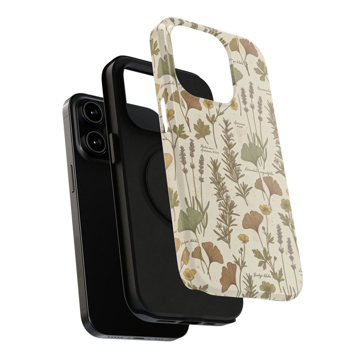 Vintage Herb Floral Pattern - Impact Resistant Phone Case