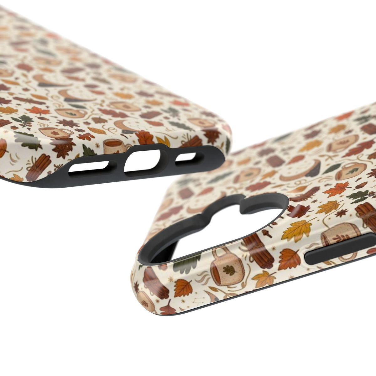 Autumn Woodland Phone Case — Fall Leaves & Fox Pattern Impact-Resistant Case