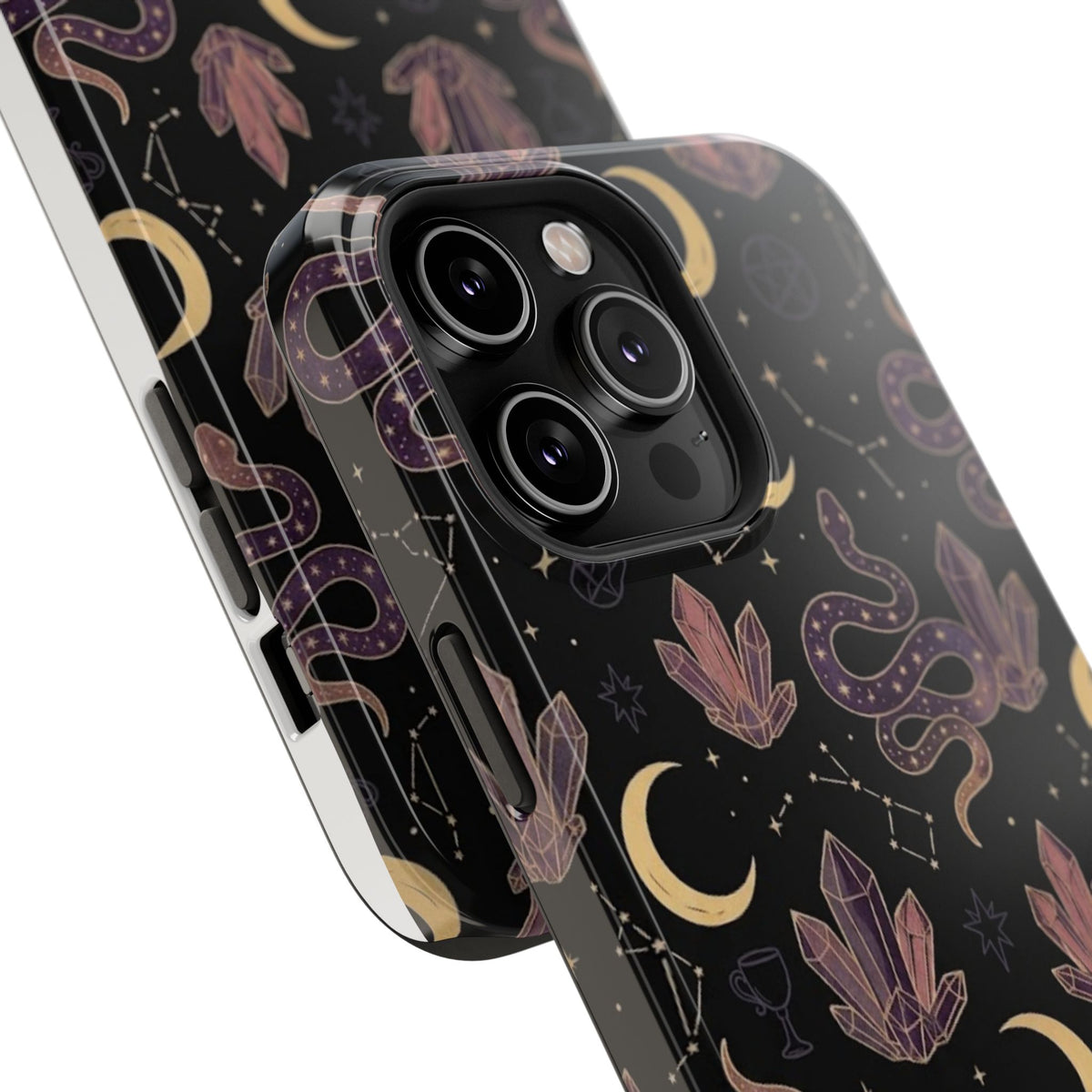 Mystic Moon & Crystal Phone Case — Impact-Resistant Protective Cover