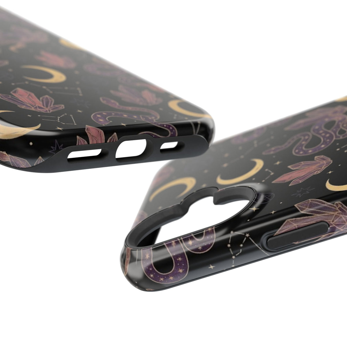 Mystic Moon & Crystal Phone Case — Impact-Resistant Protective Cover