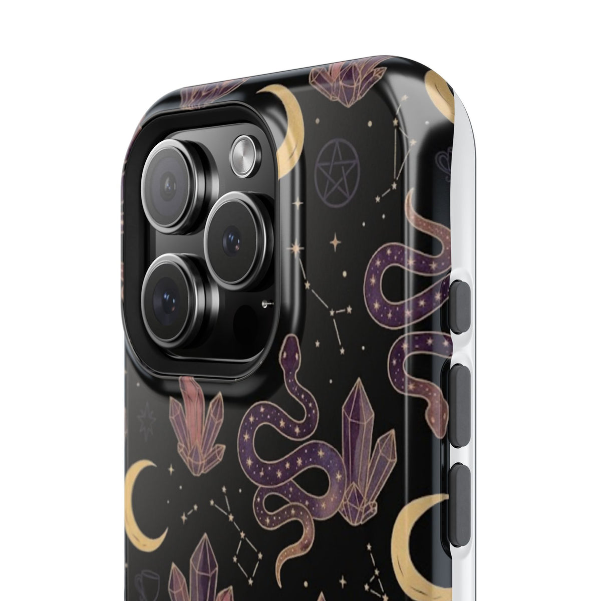 Mystic Moon & Crystal Phone Case — Impact-Resistant Protective Cover
