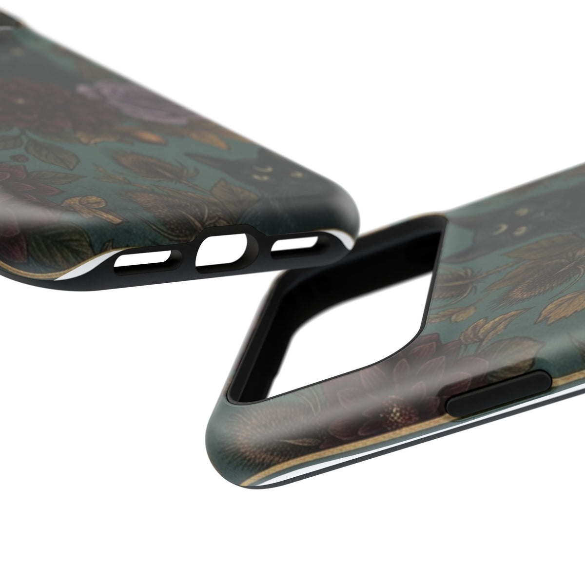 Botanical Black Cat - Impact Resistant Phone Case