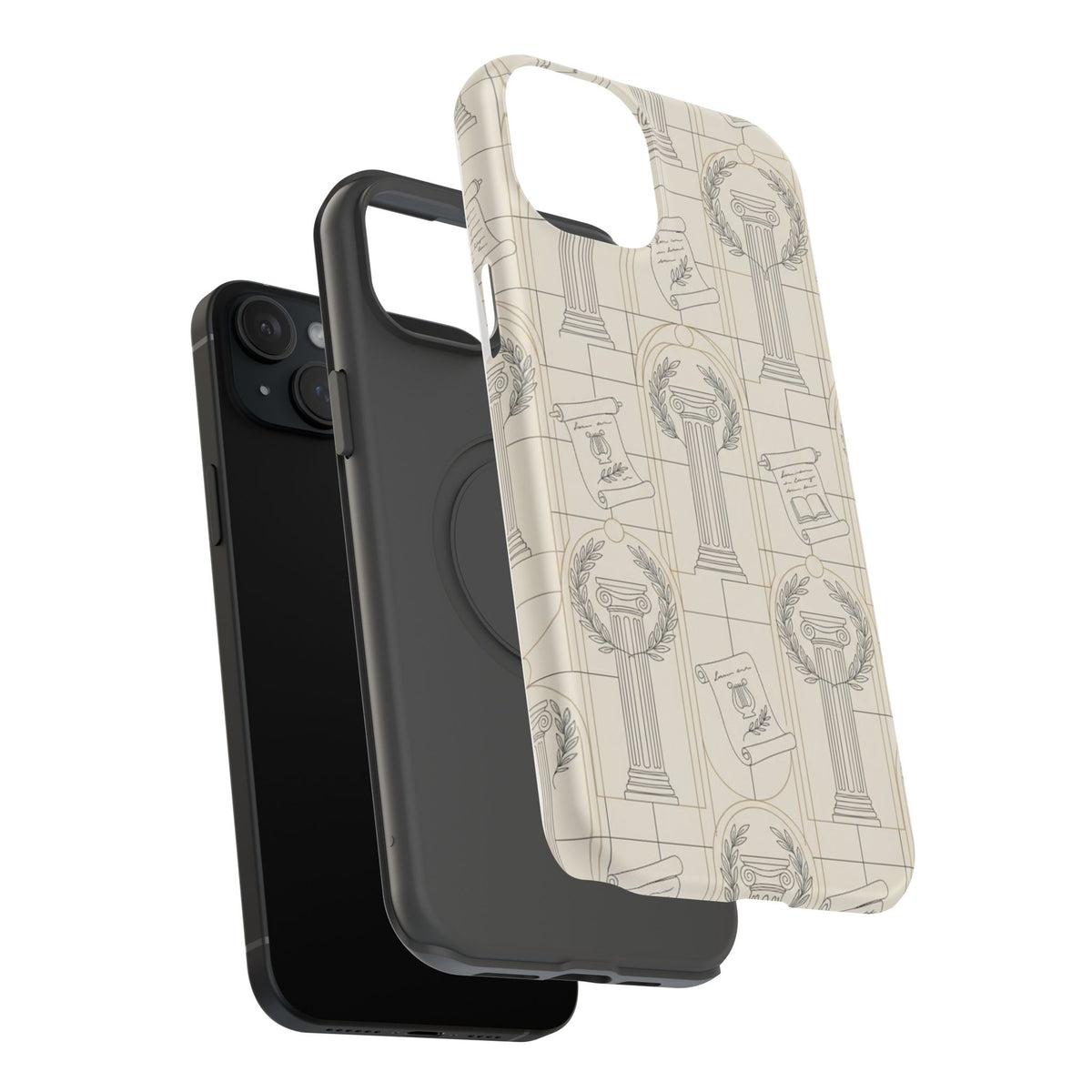 Vintage Column & Laurel Pattern Phone Case