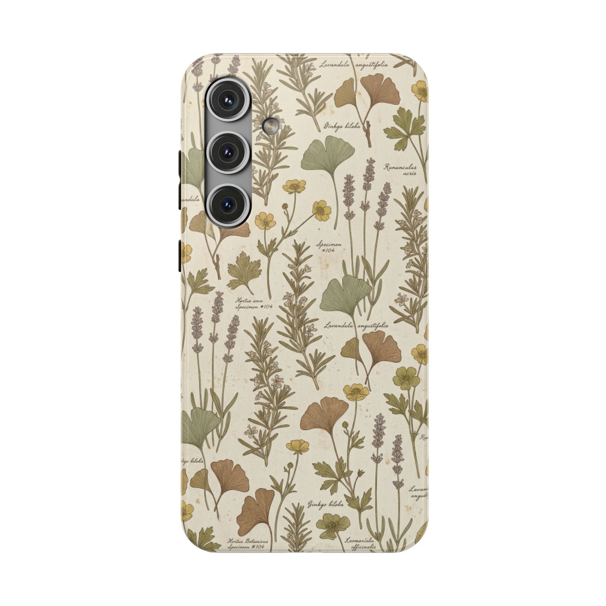 Vintage Herb Floral Pattern - Impact Resistant Phone Case