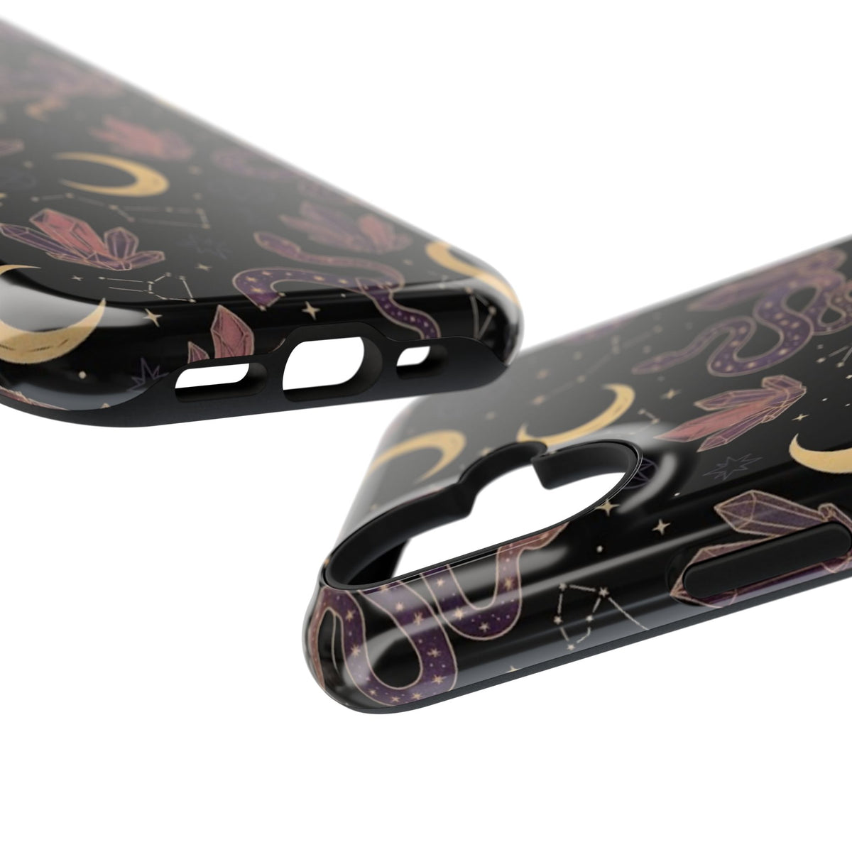 Mystic Moon & Crystal Phone Case — Impact-Resistant Protective Cover