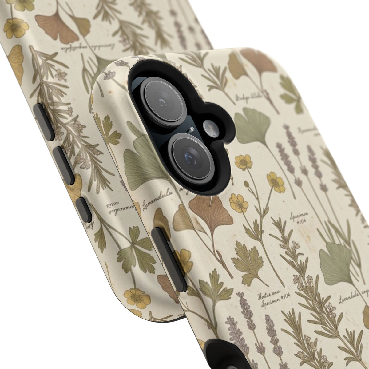Vintage Herb Floral Pattern - Impact Resistant Phone Case