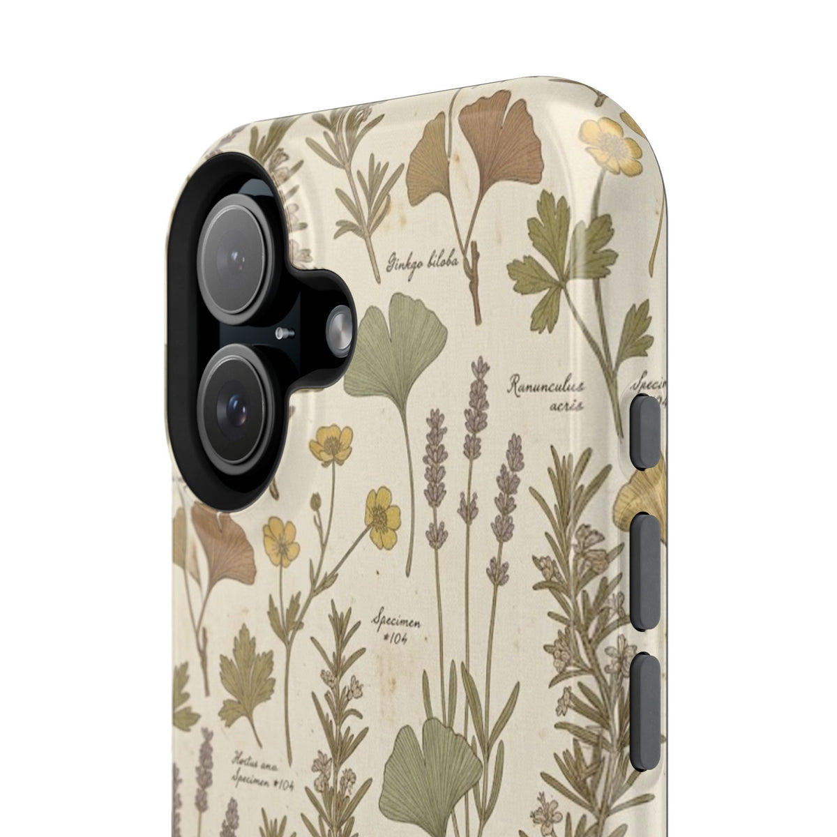 Vintage Herb Floral Pattern - Impact Resistant Phone Case