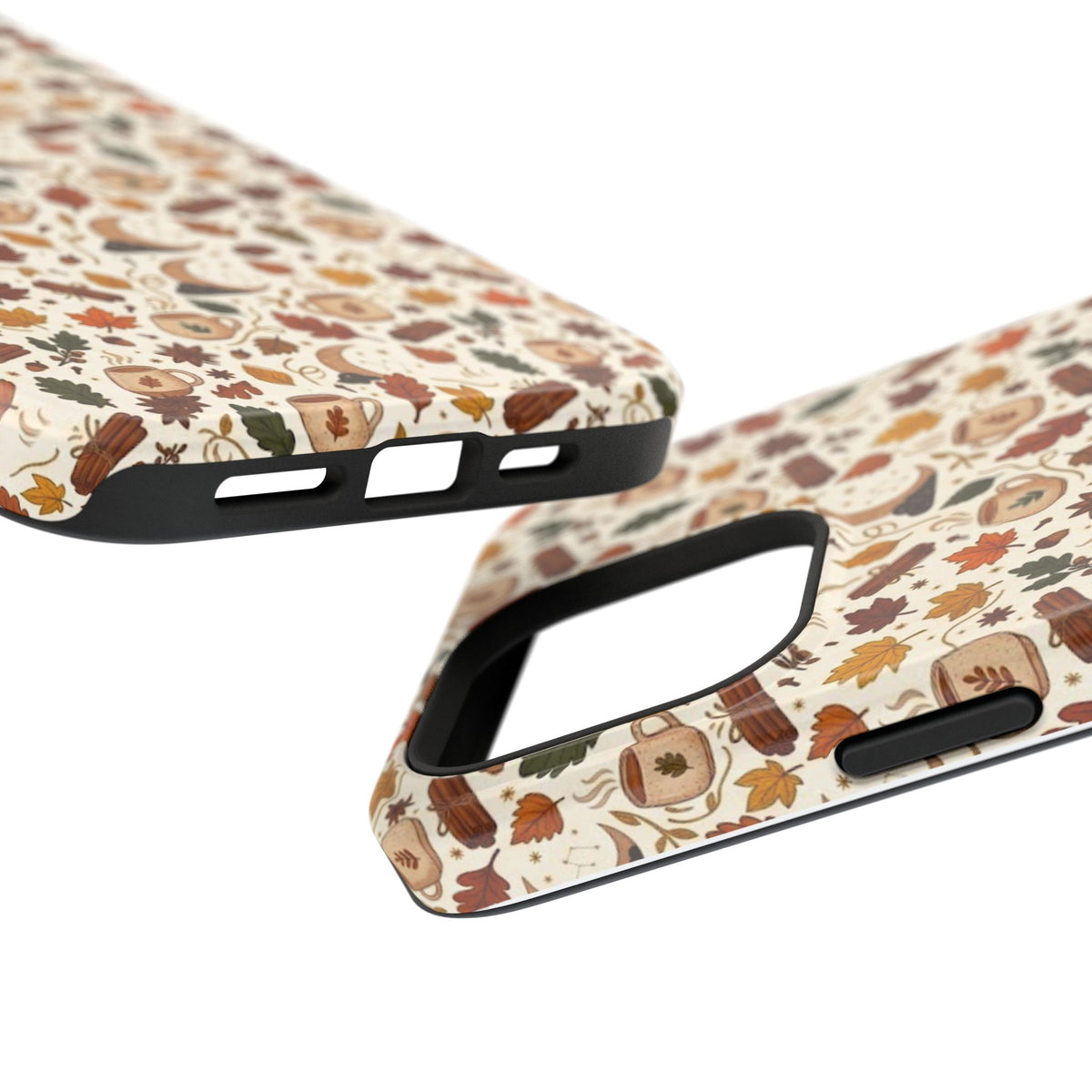 Autumn Woodland Phone Case — Fall Leaves & Fox Pattern Impact-Resistant Case