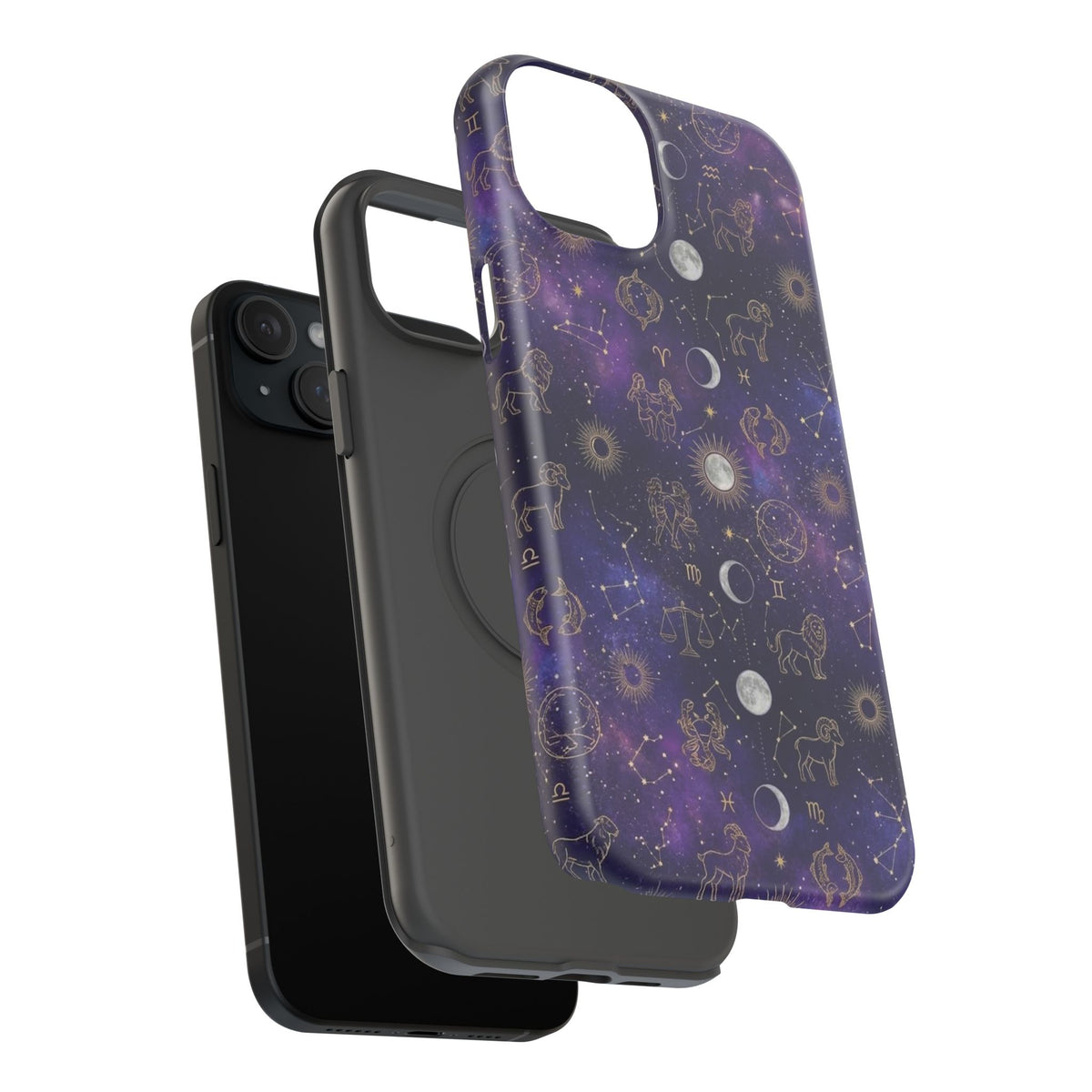 Zodiac Constellation & Moon Phases - Impact-Resistant Phone Case