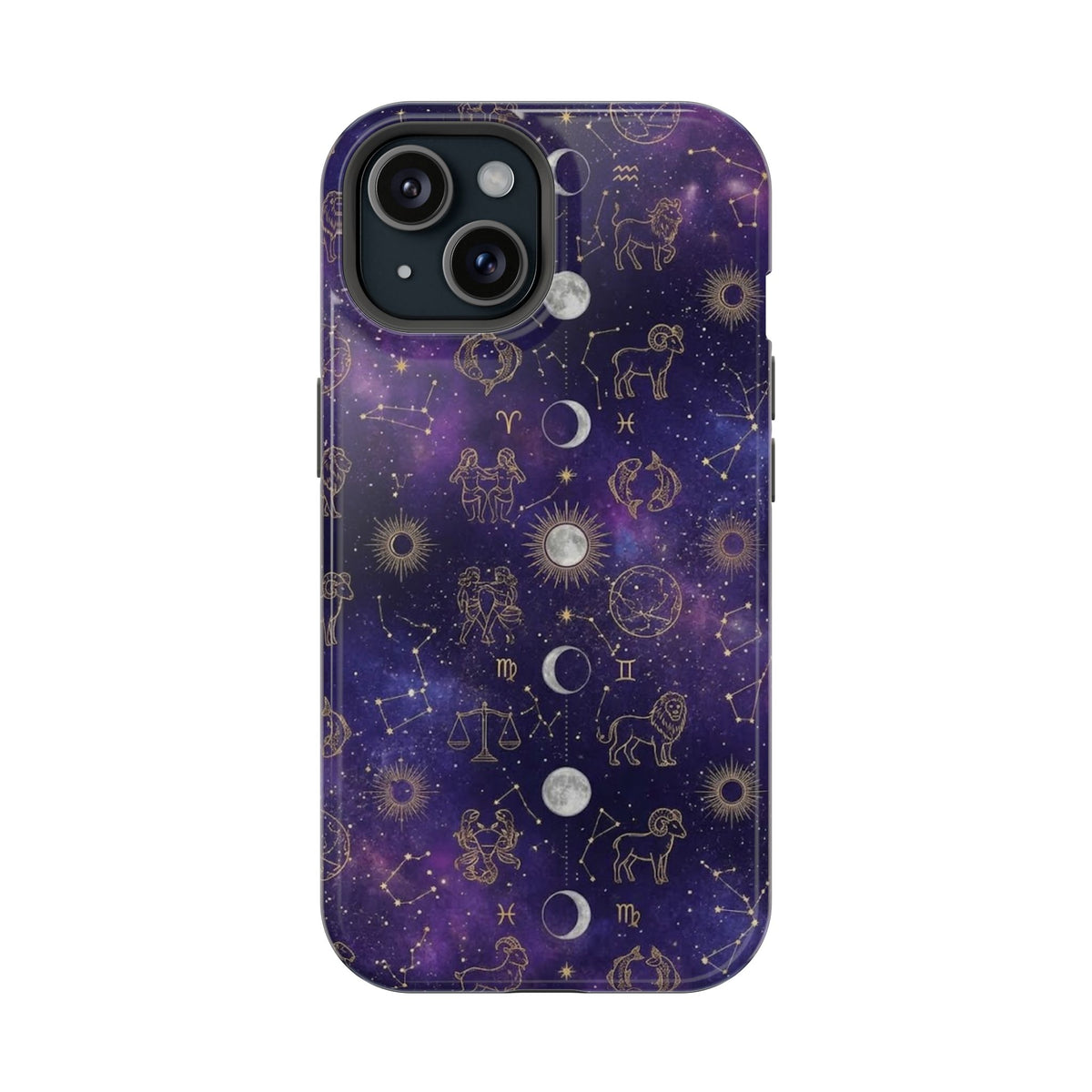 Zodiac Constellation & Moon Phases - Impact-Resistant Phone Case