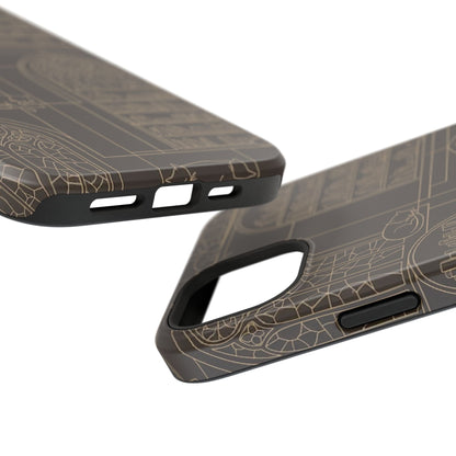Cat Library Bookshelf Phone Case