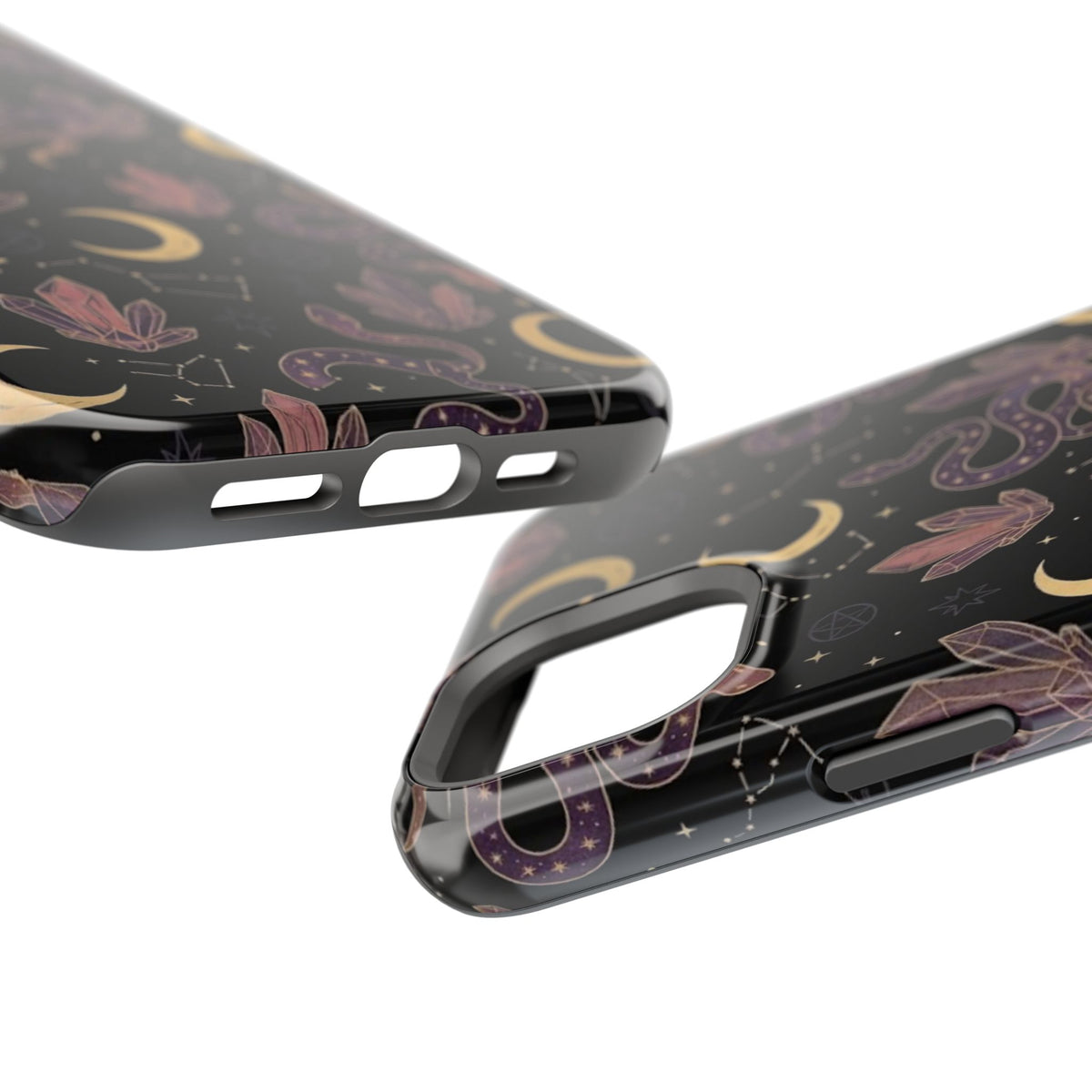 Mystic Moon & Crystal Phone Case — Impact-Resistant Protective Cover