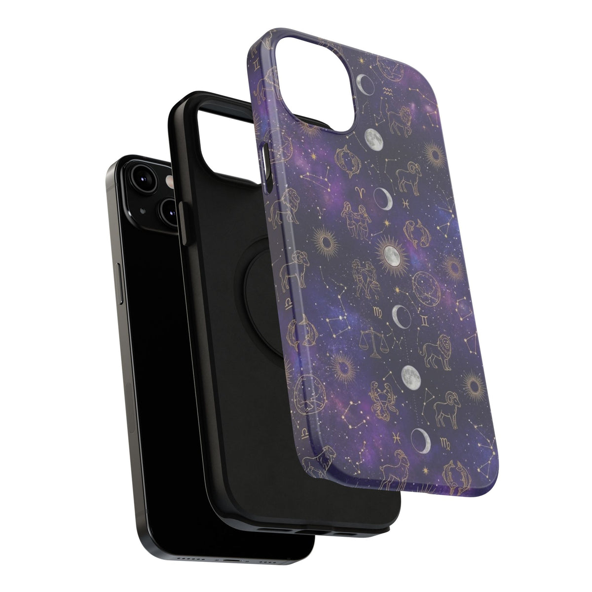 Zodiac Constellation & Moon Phases - Impact-Resistant Phone Case