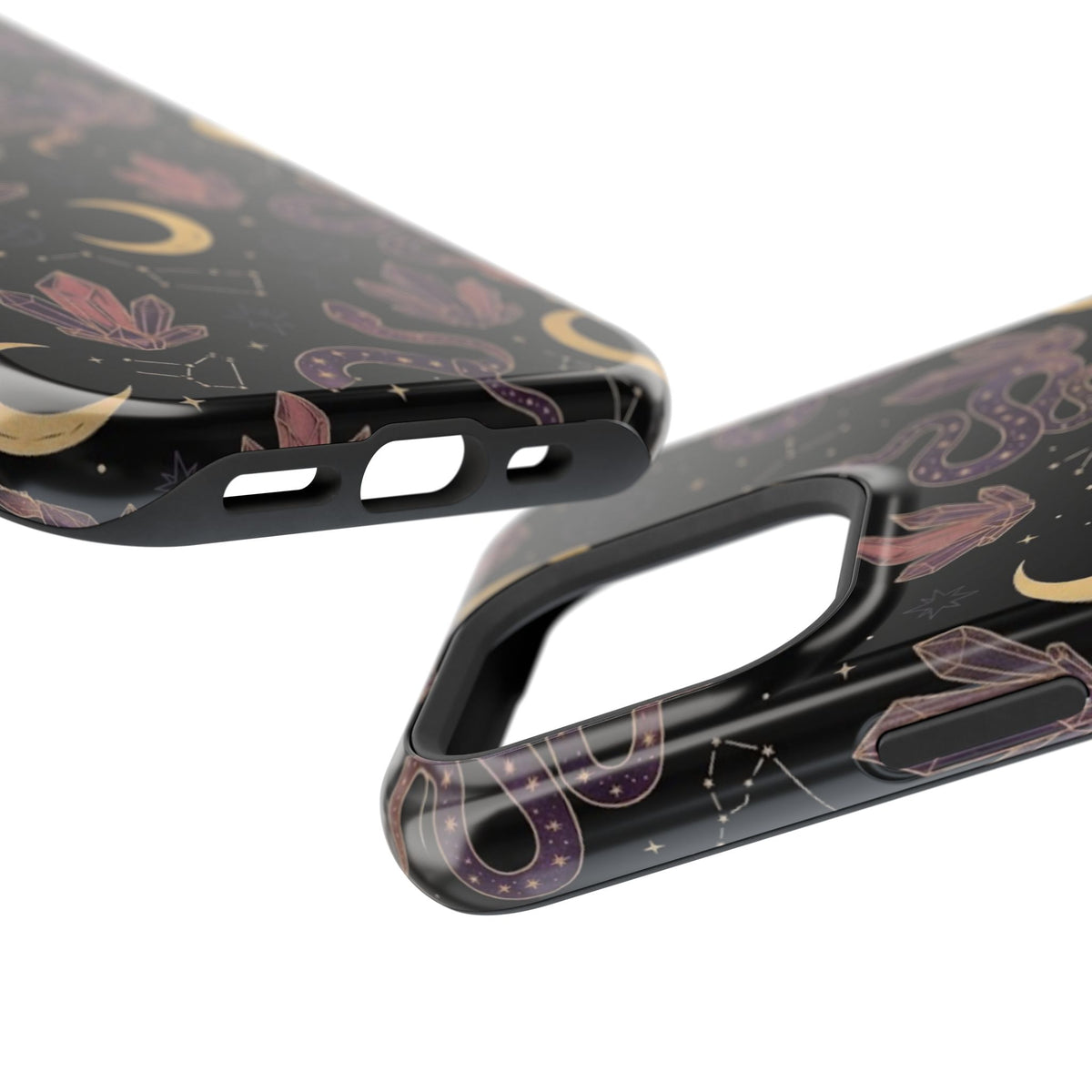 Mystic Moon & Crystal Phone Case — Impact-Resistant Protective Cover