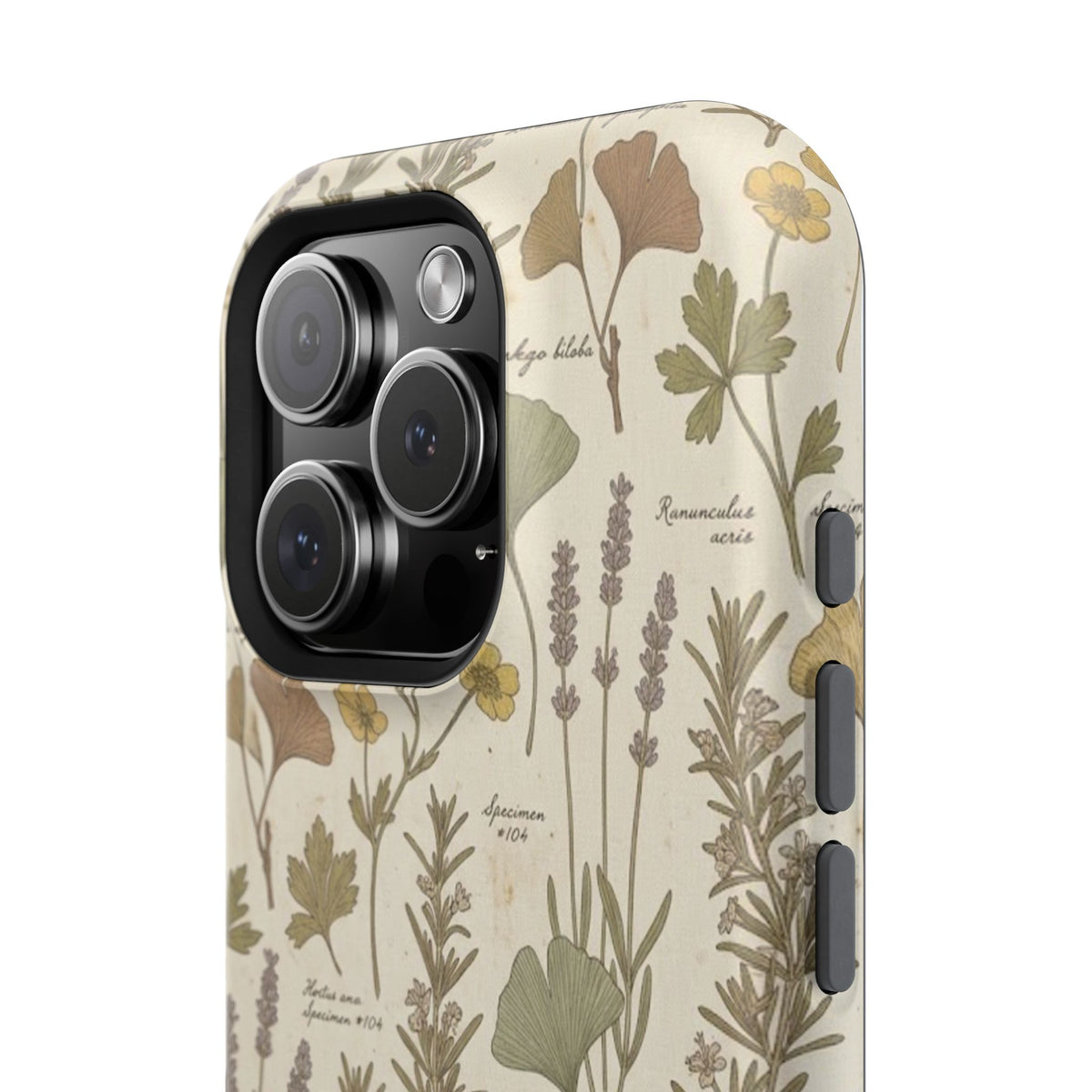 Vintage Herb Floral Pattern - Impact Resistant Phone Case