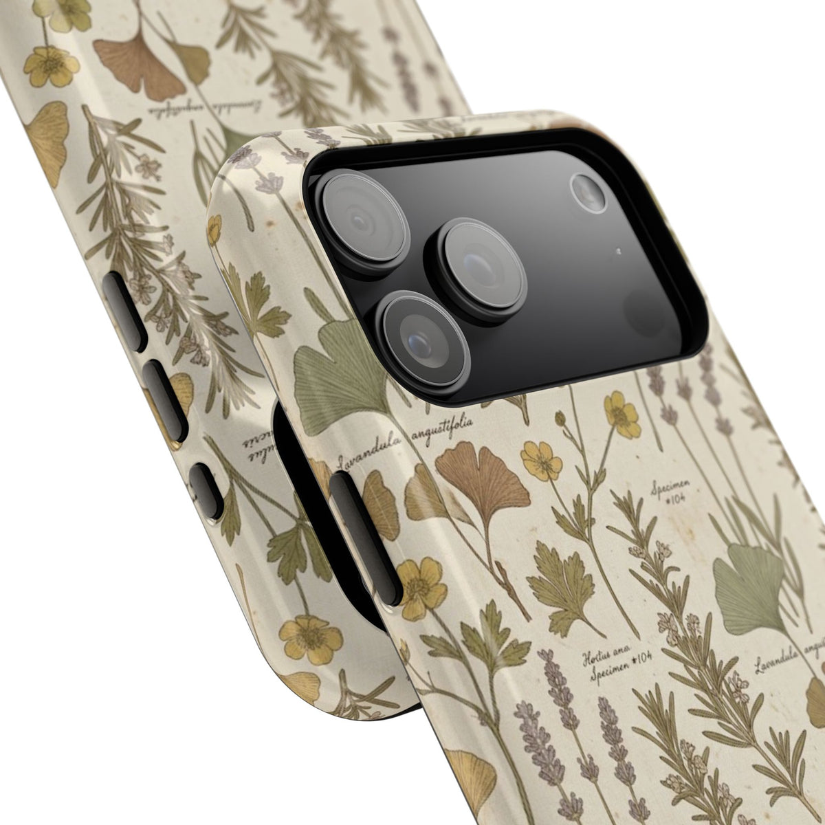 Vintage Herb Floral Pattern - Impact Resistant Phone Case
