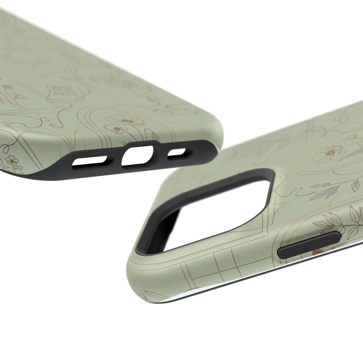Vintage Botanical Script Design - Impact Resistant Phone Case