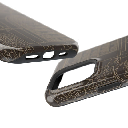 Cat Library Bookshelf Phone Case
