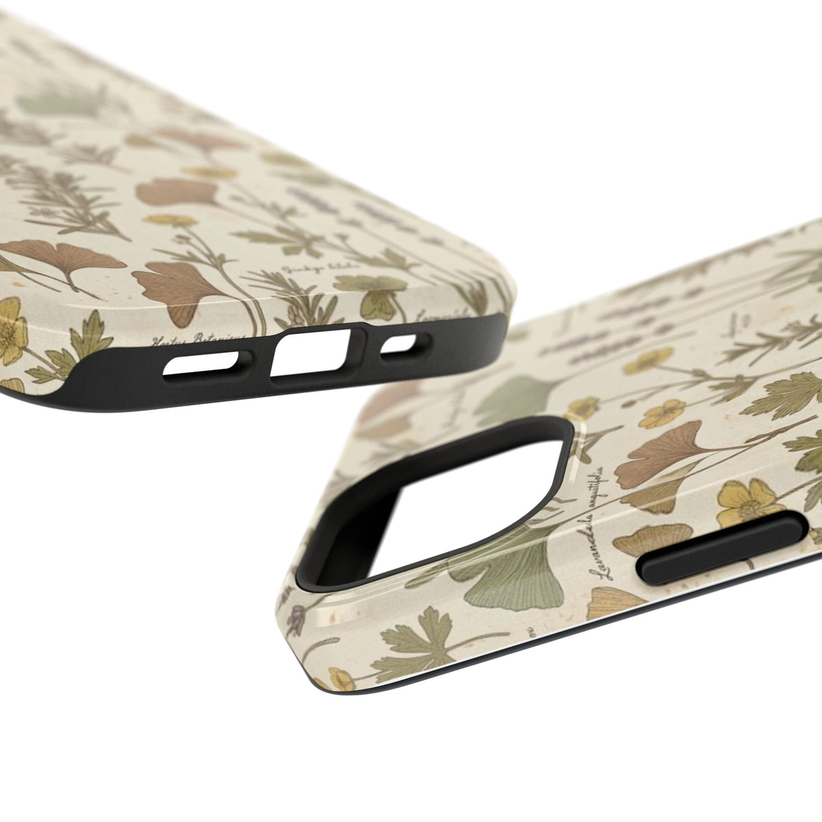 Vintage Herb Floral Pattern - Impact Resistant Phone Case