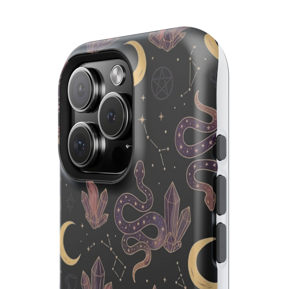 Mystic Moon & Crystal Phone Case — Impact-Resistant Protective Cover